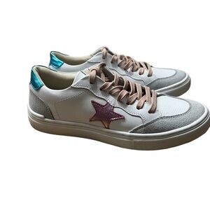 MARK JENKINS Leather Glow Sneakers Size 7